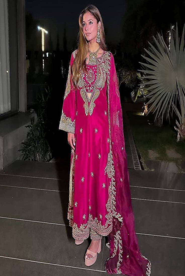 Rani- pink embroidered suit