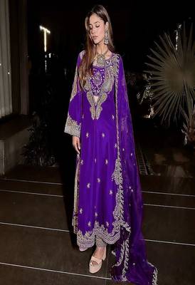 Purple designer suit 1