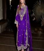 Purple designer suit