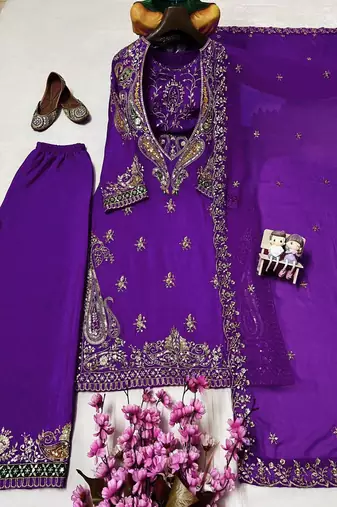 Purple designer suit