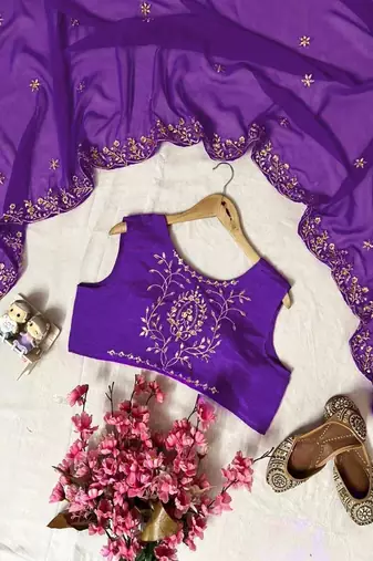 Purple designer suit