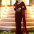 Maroon georgette sequins work saree with matching unstitched georgette blouse – premium party & festive wear