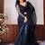 Black color net fabric heavy sequence work saree