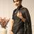Black elegant georgette sequin work saree with banglori satin blouse