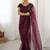 Wine glitter glamour and everything in between mesmerizing net saree set