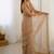 Light beige glitter glamour and everything in between mesmerizing net saree set