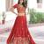 RED Vichitra Silk Sequins & Thread Embroidered Lehenga Choli with Designer Lace Dupatta