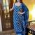 Navy blue printed kurta set