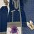 Navy blue embroidered kurta palazzo set