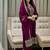 Dark-purple embroidered suit set