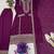 Dark-purple embroidered suit set