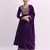 Purple embroidered anarkali suit