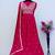 Ruby red embroidered anarkali suit