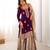 Purple kurta with beige sharara set