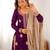 Purple kurta with beige sharara set