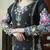 Black embroidered suit set