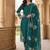 Emerald green embroidered suit set