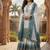 Ivory & teal embroidered lehenga set