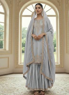 Grey traditional suit set 1