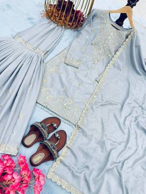 Grey traditional suit set 4