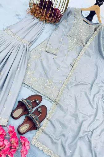 Grey traditional suit set