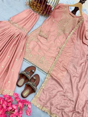 Pink embroidered suit 2