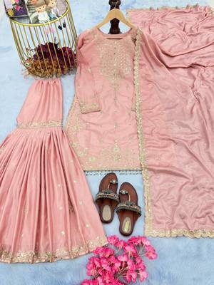 Pink embroidered suit 3