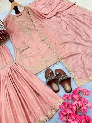 Pink embroidered suit 4