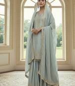 Light-blue festive suit