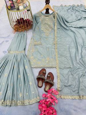 Light-blue festive suit 2