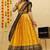 Beautiful South Indian Style Semi-Stitched Half Saree with Blouse and Banarasi Dupatta for Women