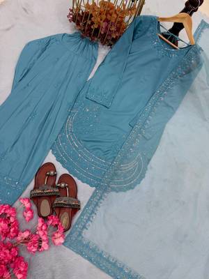 Blue designer suit 3