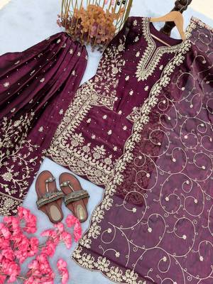 Purple embroidered set 3