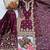 Purple embroidered set