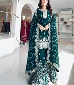 Teal designer festive suit