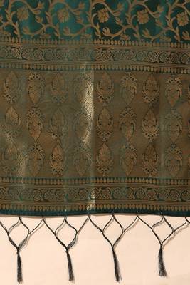 Beautiful South Indian Style Semi-Stitched Half Saree with Blouse and Banarasi Dupatta for Women 2