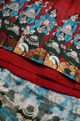 Beautiful South Indian Style Semi-Stitched Half Saree with Blouse and Banarasi Dupatta for Women