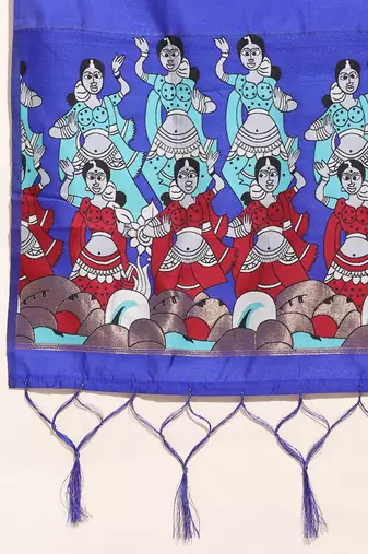 Beautiful South Indian Style Semi-Stitched Half Saree with Blouse and Banarasi Dupatta for Women