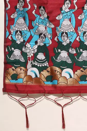 Beautiful South Indian Style Semi-Stitched Half Saree with Blouse and Banarasi Dupatta for Women