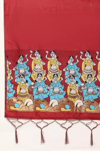 Beautiful South Indian Style Semi-Stitched Half Saree with Blouse and Banarasi Dupatta for Women