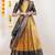 Beautiful South Indian Style Semi-Stitched Half Saree with Blouse and Banarasi Dupatta for Women