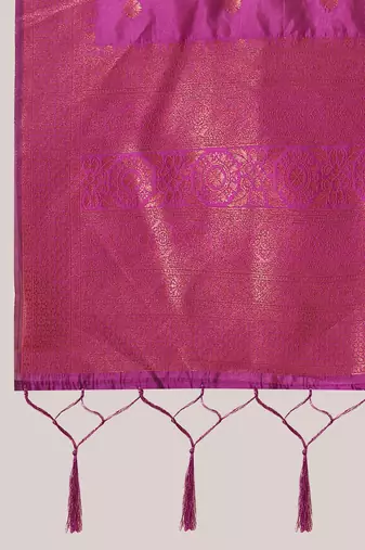 Beautiful South Indian Style Semi-Stitched Half Saree with Blouse and Banarasi Dupatta for Women