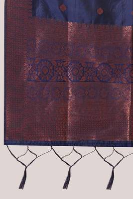 Beautiful South Indian Style Semi-Stitched Half Saree with Blouse and Banarasi Dupatta for Women 2