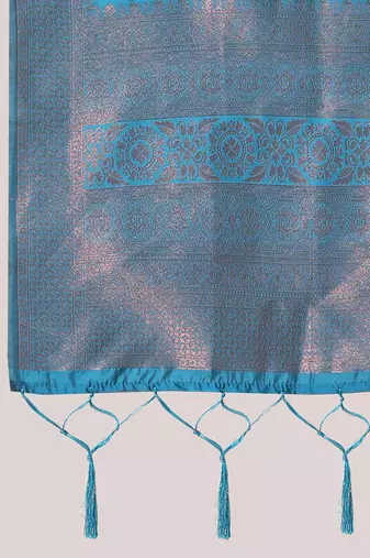Beautiful South Indian Style Semi-Stitched Half Saree with Blouse and Banarasi Dupatta for Women