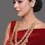 Gold plated long  kundan statement necklace