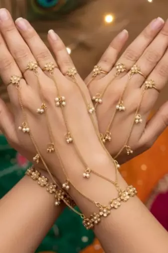 Beautiful bridal haathphool set