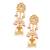 Gold-toned kundan pearl jhumka earrings
