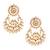 Kundan chandbali earrings with pearl drops