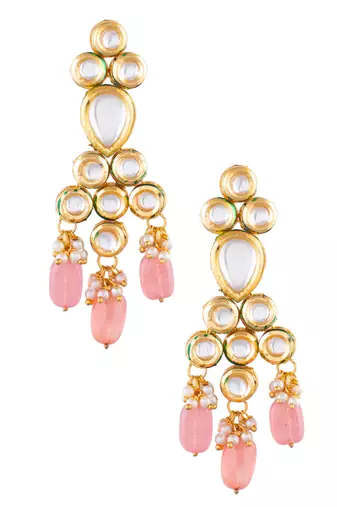 Kundan drop earrings