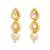 Handcrafted kundan tear drop earrings